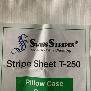 Swiss stripe luxury satin pillow cases 42 x 40